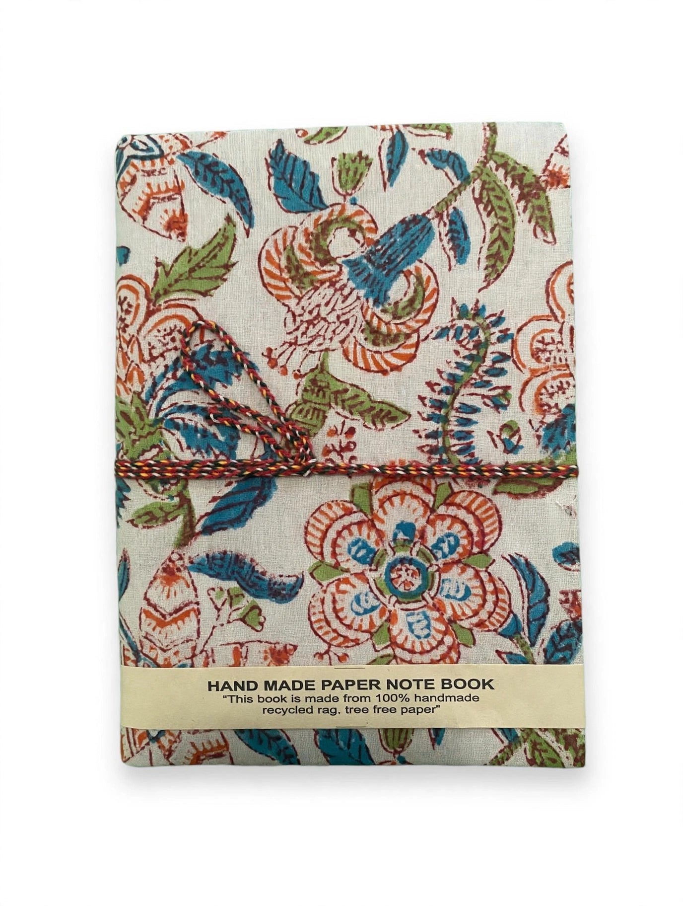 Handcrafted Cotton Rag Paper Journal – Block Print Notebook