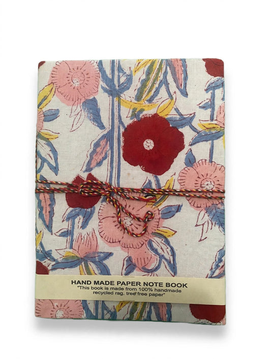 Handcrafted Cotton Rag Paper Journal – Block Print Notebook