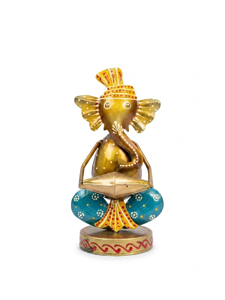 Traditional Rajasthani Artisan Lord Ganesha Musician Set of 3