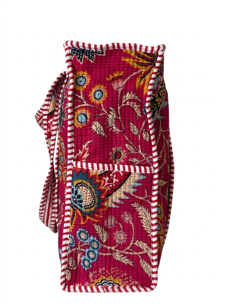 Handcrafted Cotton Quilted Tote Bag