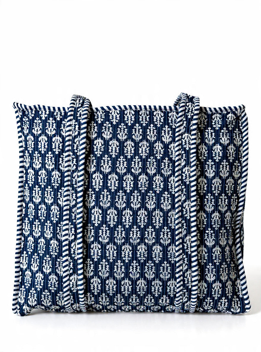 Handcrafted Cotton Quilted Tote Bag