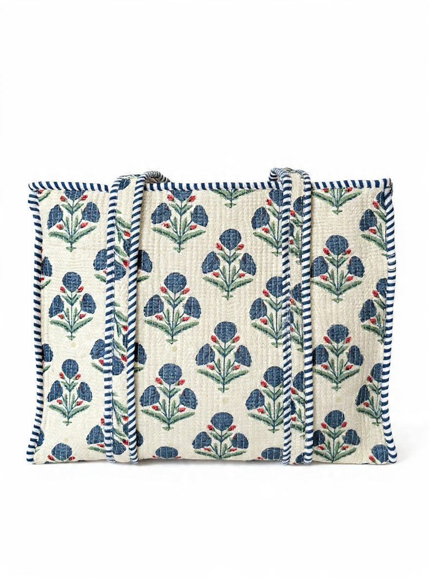 Handcrafted Cotton Quilted Tote Bag