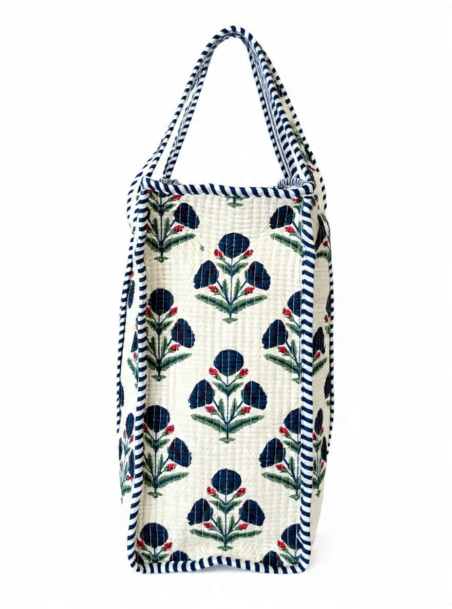 Handcrafted Cotton Quilted Tote Bag