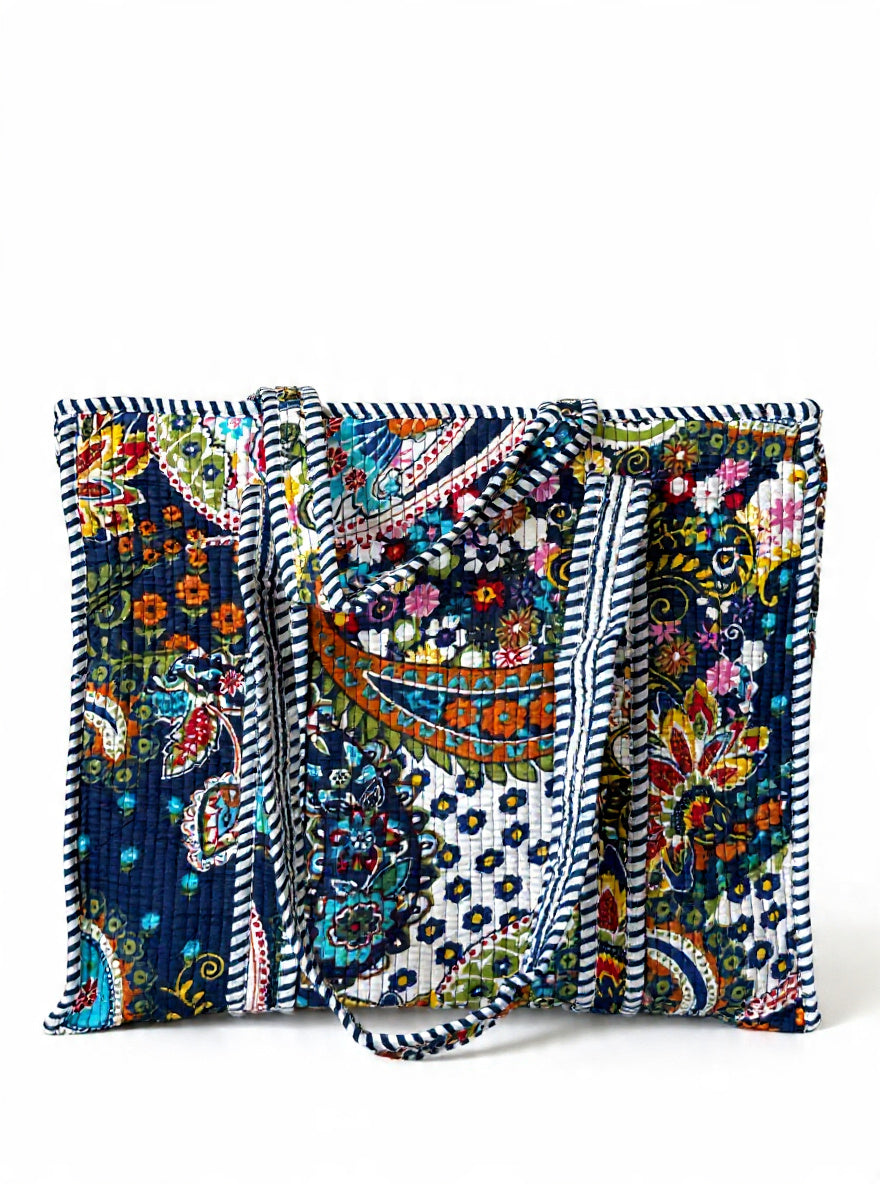 Handcrafted Cotton Quilted Tote Bag