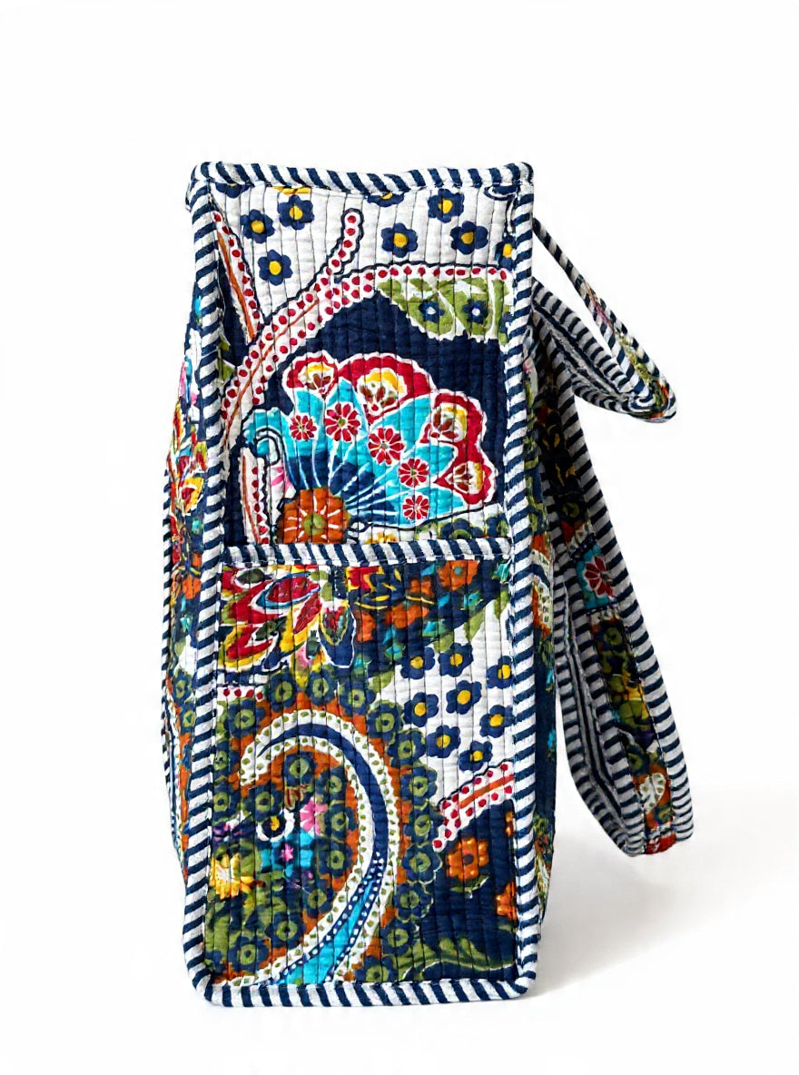 Handcrafted Cotton Quilted Tote Bag