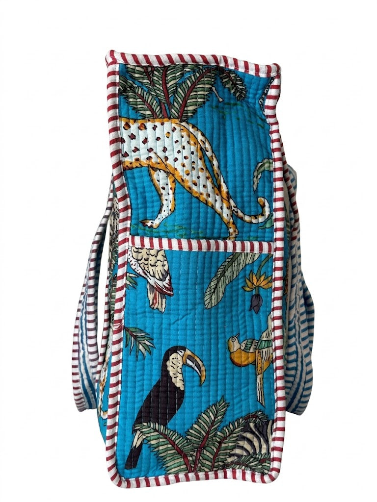 Handcrafted Cotton Quilted Tote Bag
