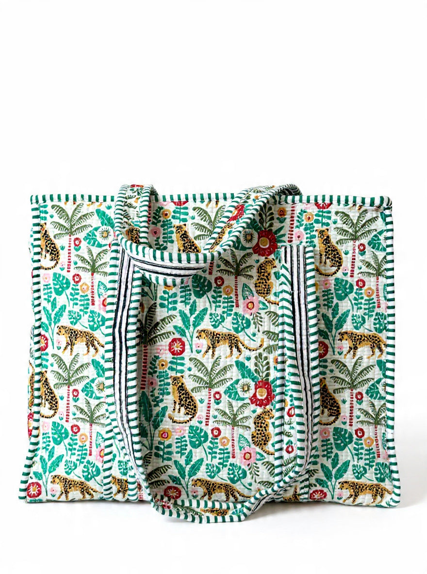 Handcrafted Cotton Quilted Tote Bag