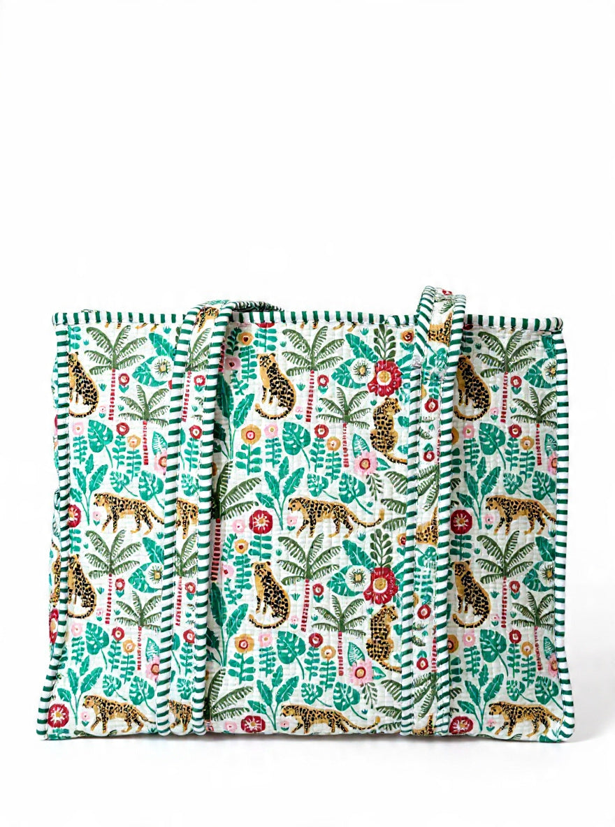 Handcrafted Cotton Quilted Tote Bag