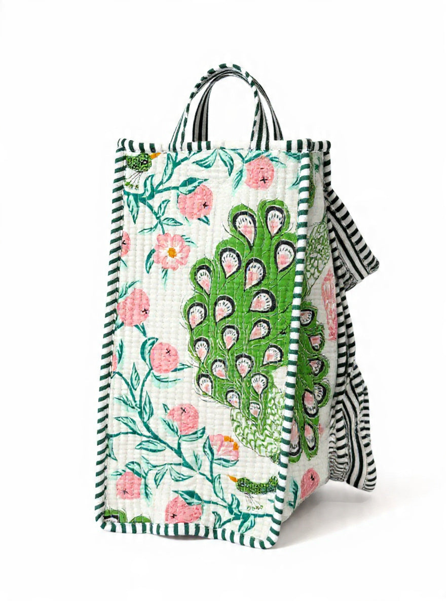 Handcrafted Cotton Quilted Tote Bag